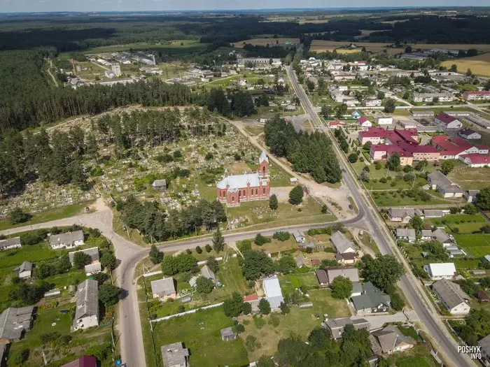 Пасёлак Івянец фота з дрона