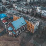 Неоготический костел в Бобруйске с разрушенной башней