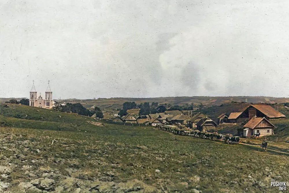 Старое фота - касцёл у Трабах Старое фота - касцёл у Трабах