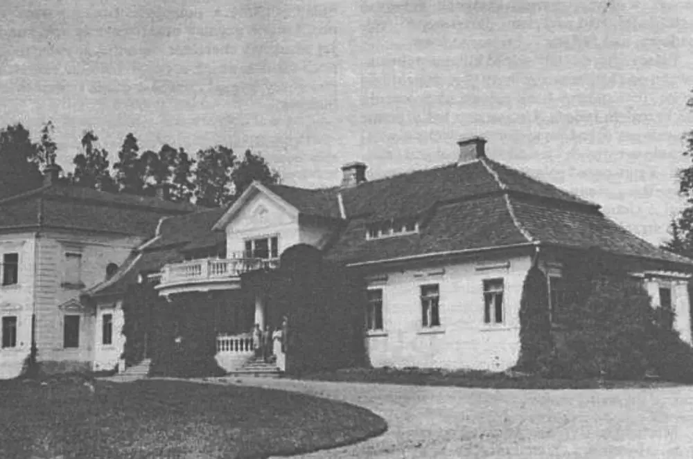 Сядзіба Аскеркаў у вёсцы Палессе, старое фота Сядзіба Аскеркаў у вёсцы Палессе, старое фота