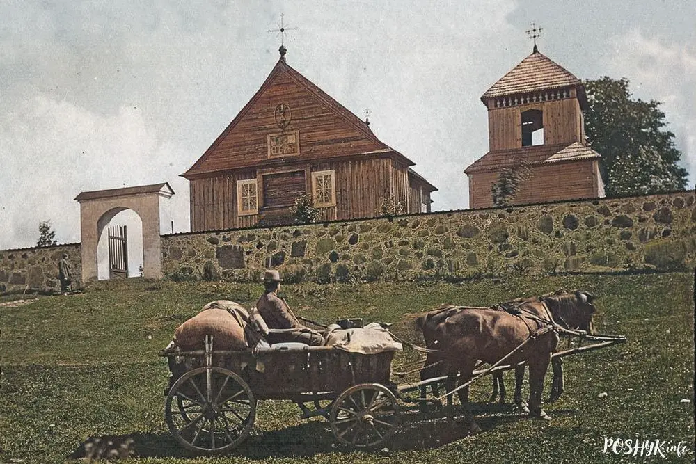 Старое фота касцёла ў Асава Старое фота касцёла ў Асава