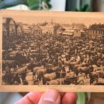 Нядзельны кірмаш у Лідзе на старых паштоўках